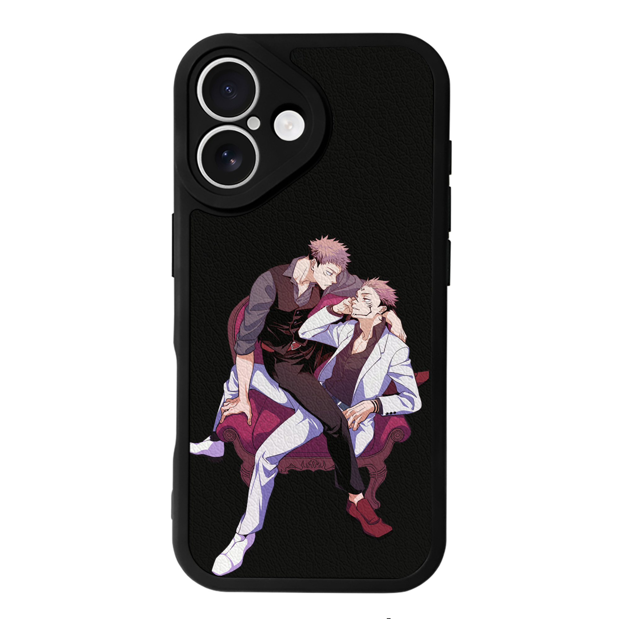 （画像用） 呪術廻戦 Jujutsu Kaisen 【iPhone 16シリーズ対応】シリコンスマホケース（レザー調） 材質：シリコン